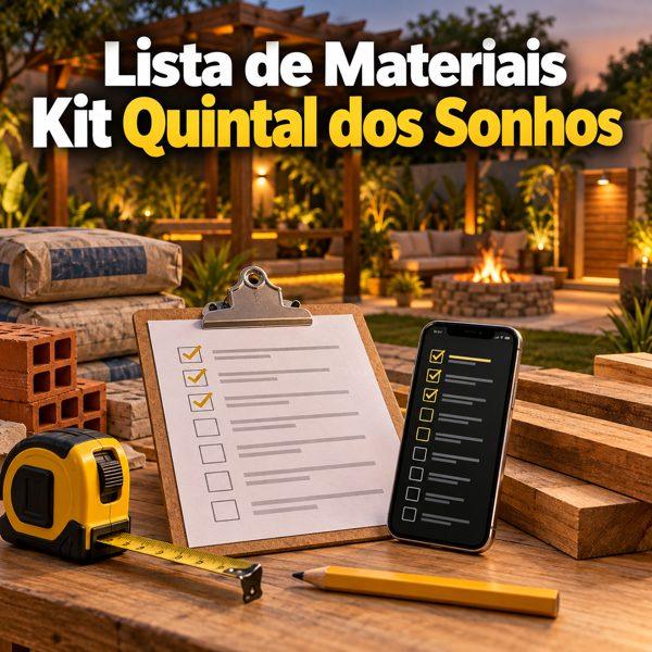 Capa da Lista de Materiais do Kit Quintal dos Sonhos